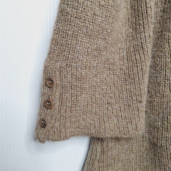 Eileen Fisher Baby Alpaca Oversized Cardigan Sweater XL Button Beige Lagenlook - Picture 6 of 11